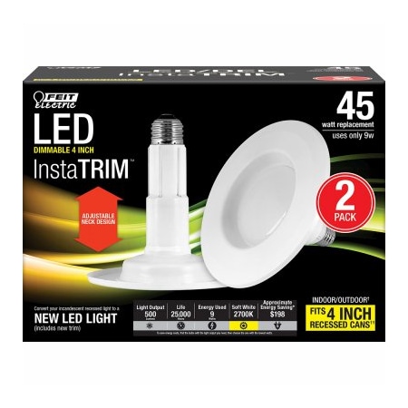 Feit Electric Rtf Kit Std Dim 9W Led 2700K LEDR4/827/MED/2/R